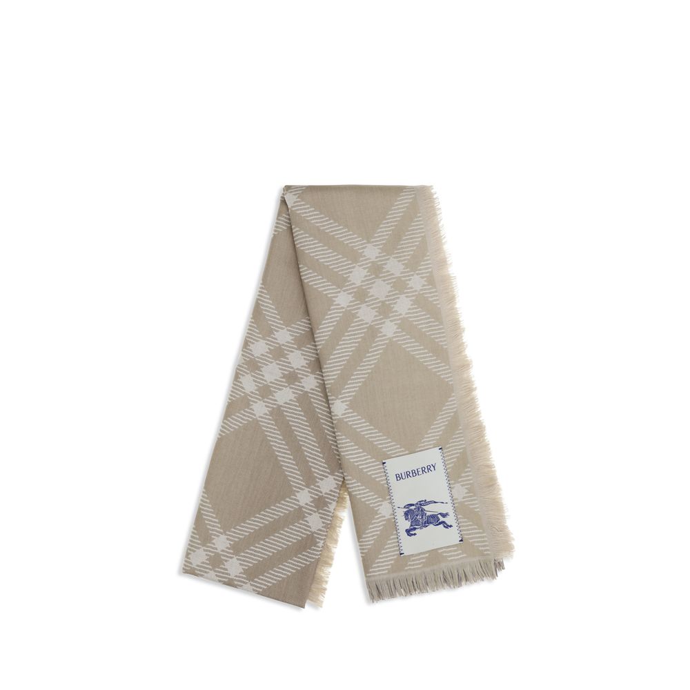 Écharpe Burberry Beige en Laine Ovis Aries