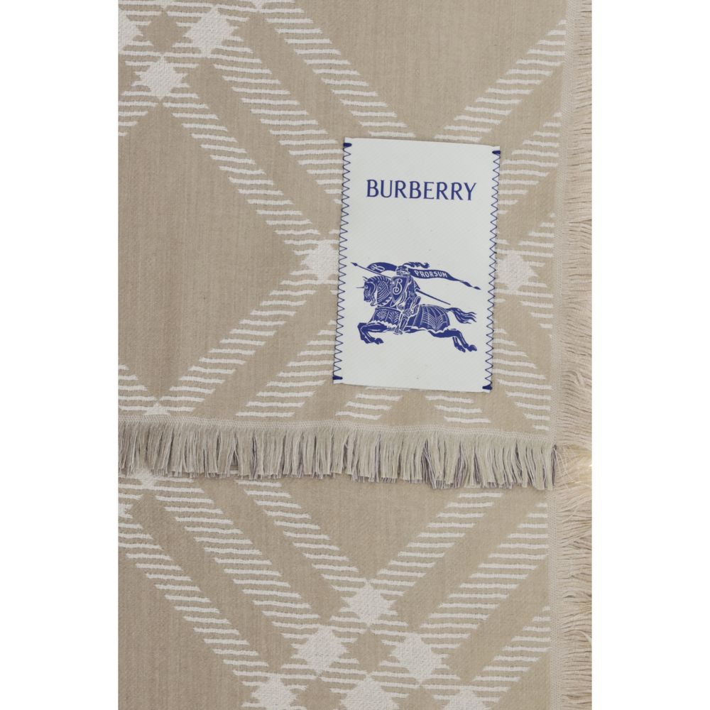 Écharpe Burberry Beige en Laine Ovis Aries