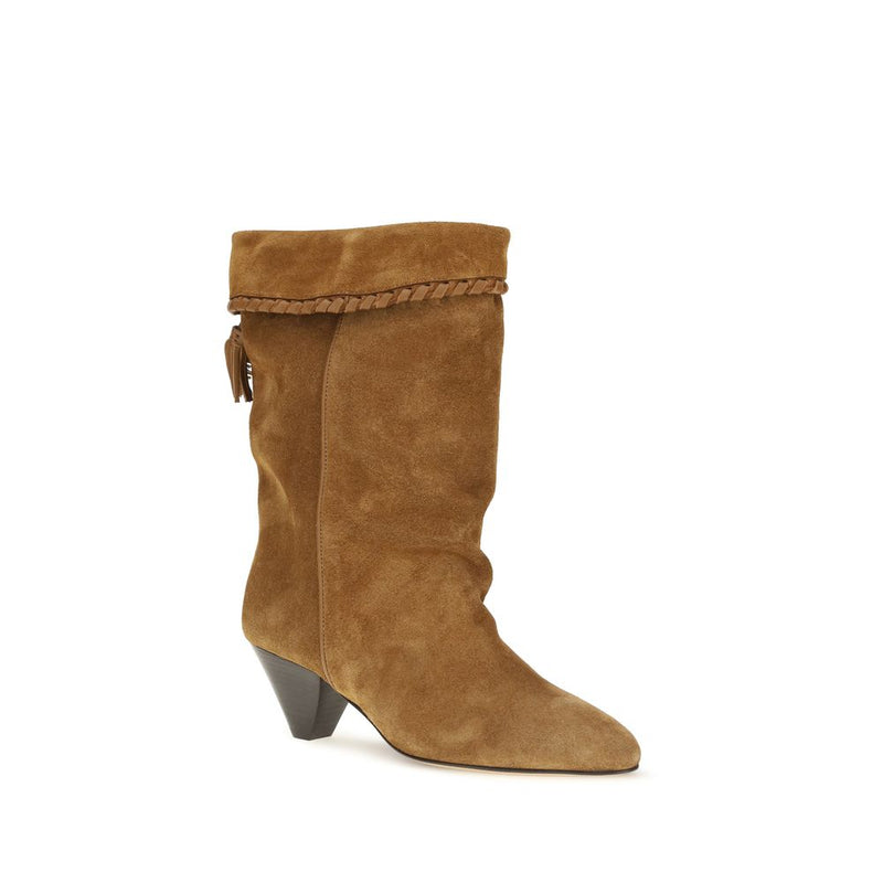 Isabel Marant Brown Calf Leather Bos Taurus Flat Boots