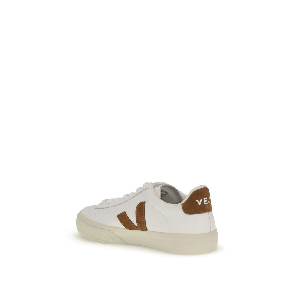Veja White Calf Leather Bos Taurus Low Top Sneakers for Women