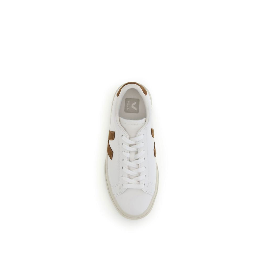 Veja White Calf Leather Bos Taurus Low Top Sneakers for Women