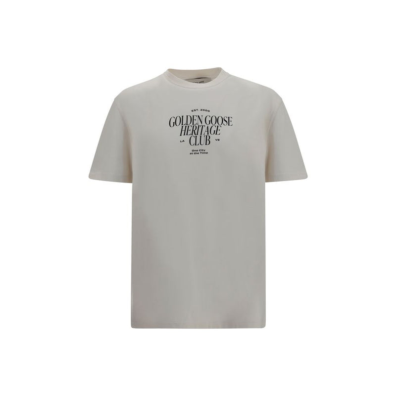 Golden Goose Deluxe White Cotton T-Shirt for Men