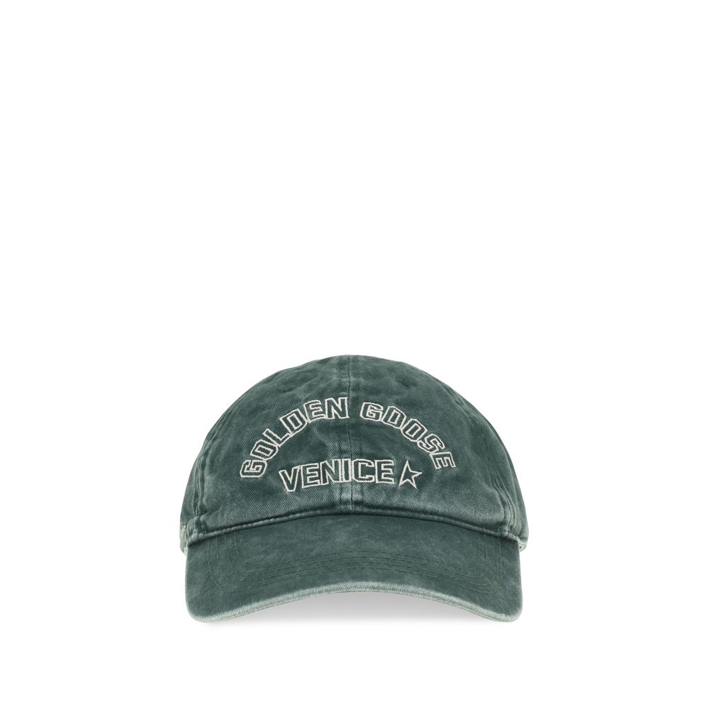 Casquette bicolore en coton Golden Goose