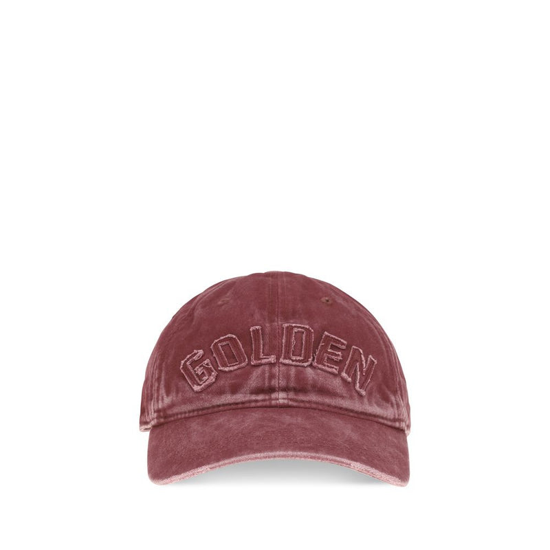 Golden Goose Bordeaux Cotton Baseball Cap