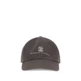 Casquette en coton marron Brunello Cucinelli (chapeau de baseball)