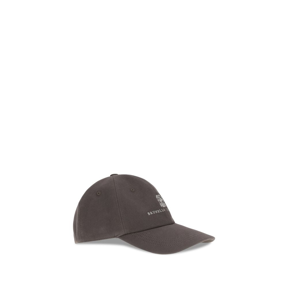 Casquette en coton marron Brunello Cucinelli (chapeau de baseball)