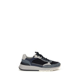 Baskets sportives Brunello Cucinelli en cuir de veau bleu (Bos Taurus)