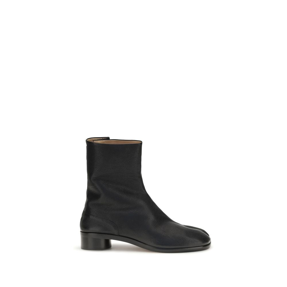 Bottines Maison Margiela en cuir de veau noir Bos Taurus