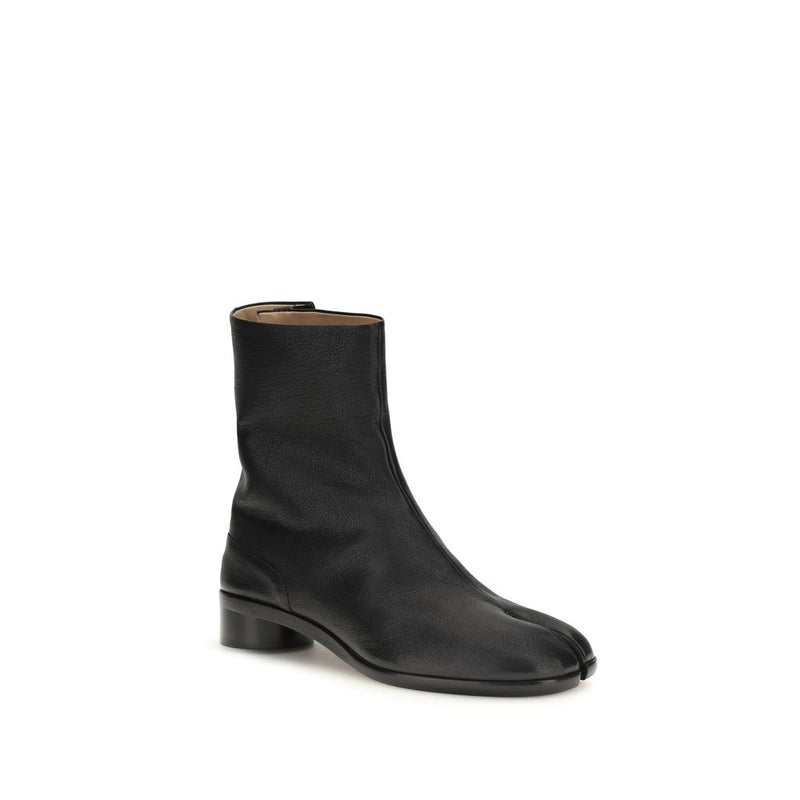 Maison Margiela Black Calf Leather Bos Taurus Ankle Boots