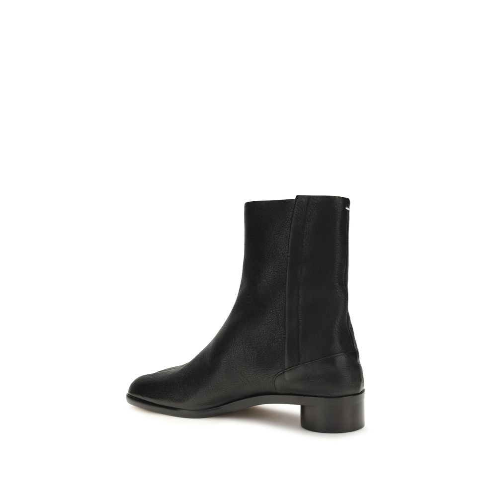 Bottines Maison Margiela en cuir de veau noir Bos Taurus