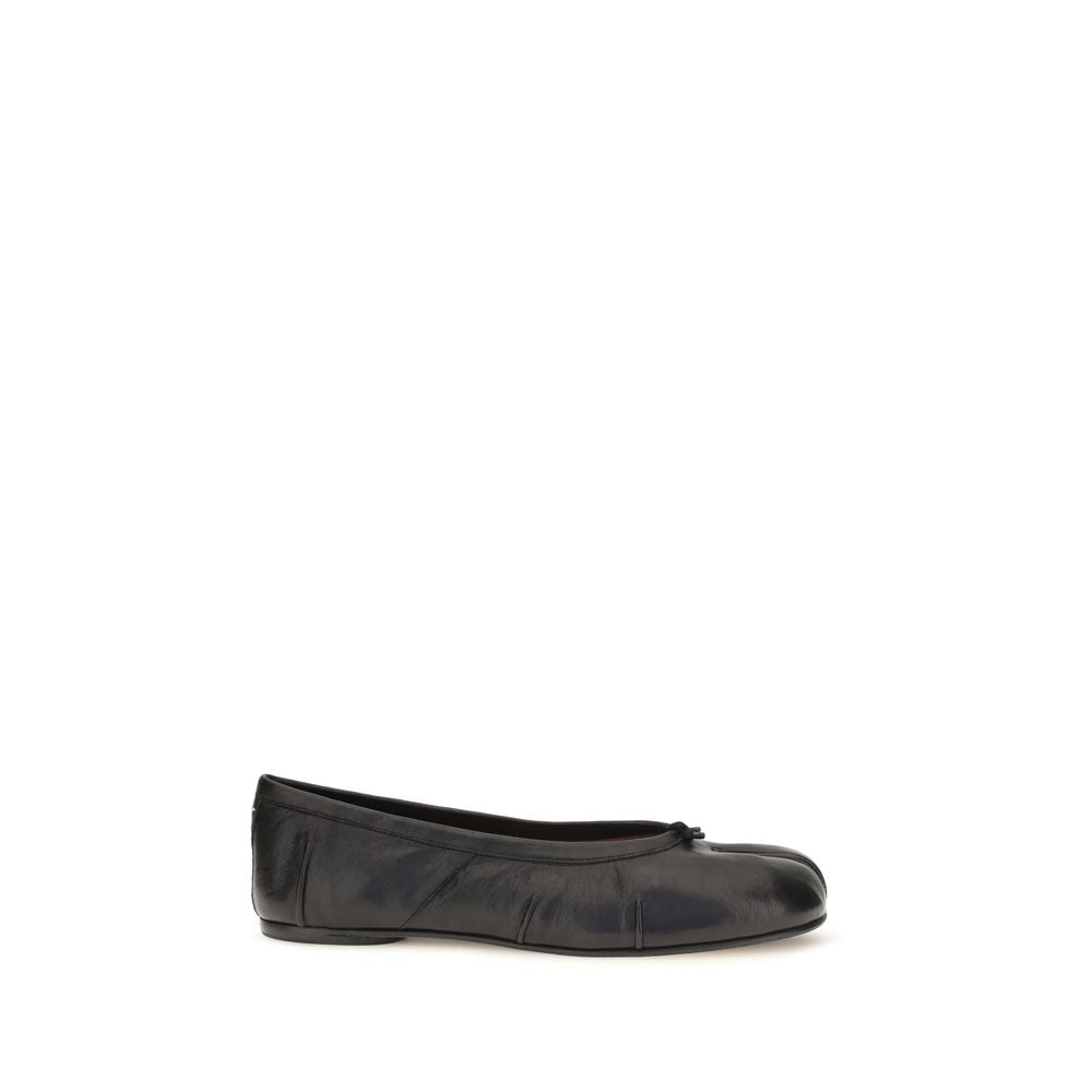Maison Margiela Black Lamb Ovis Aries Aries Ballet Flats