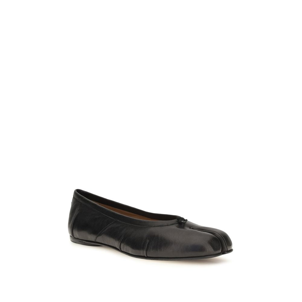 Maison Margiela Black Lamb Ovis Aries Aries Ballet Flats