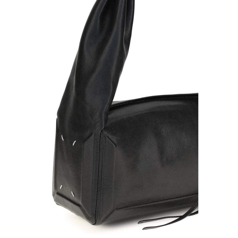Maison Margiela East West Black Leather Shoulder Bag