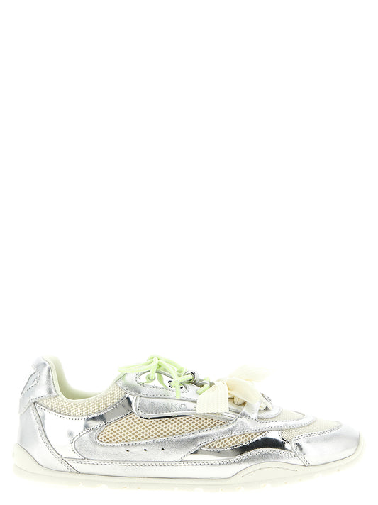 Baskets de sport PINKO en cuir argenté