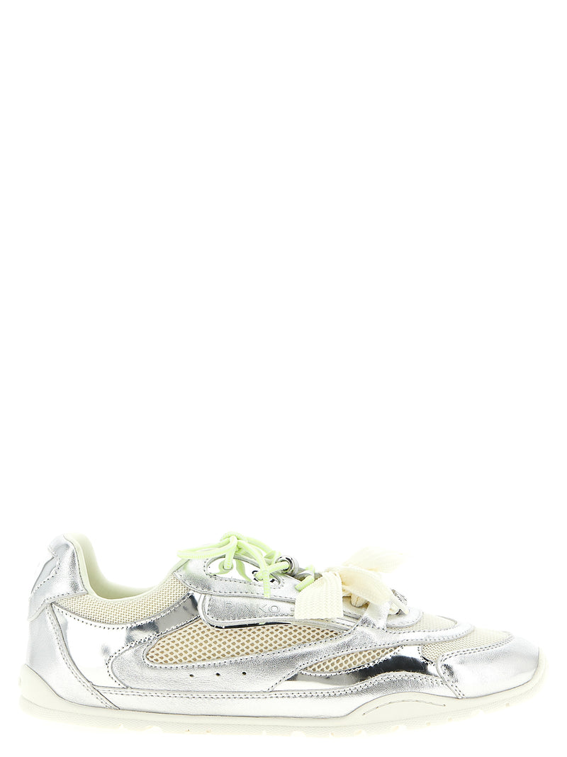 Baskets de sport PINKO en cuir argenté
