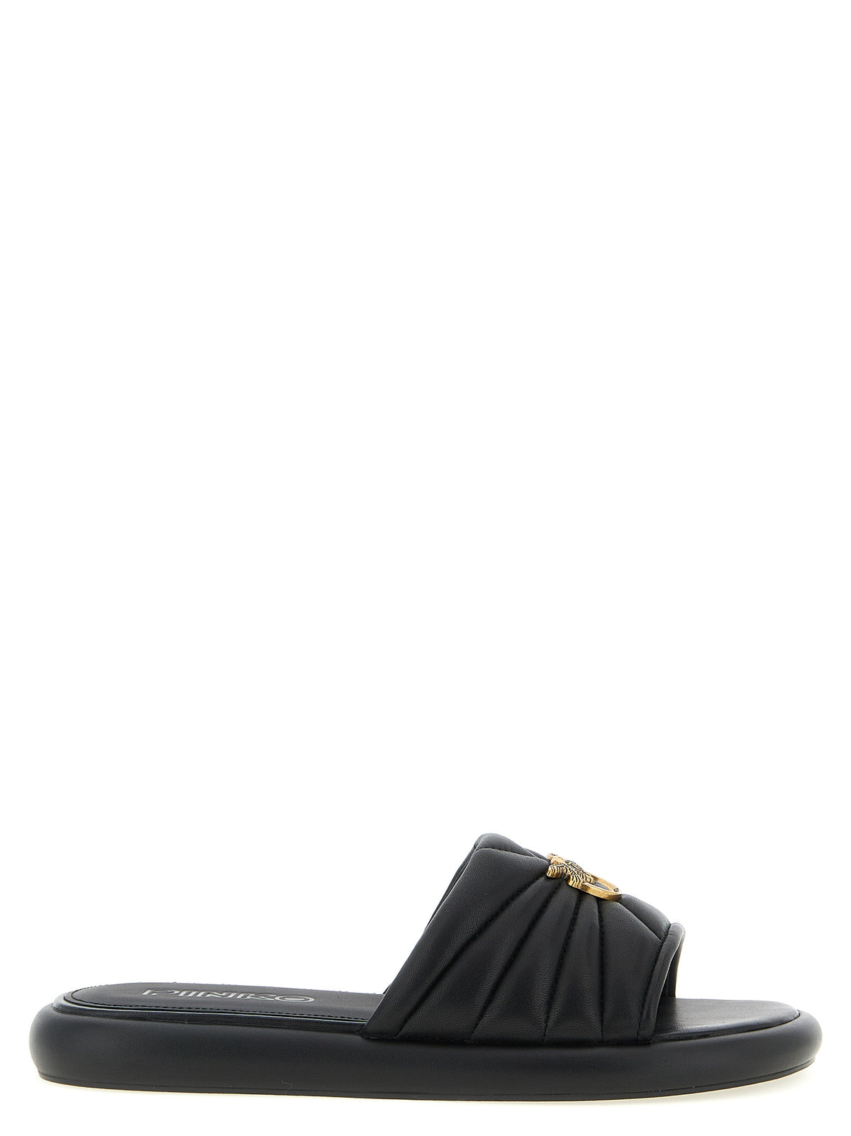 Mules PINKO en cuir d'agneau noir