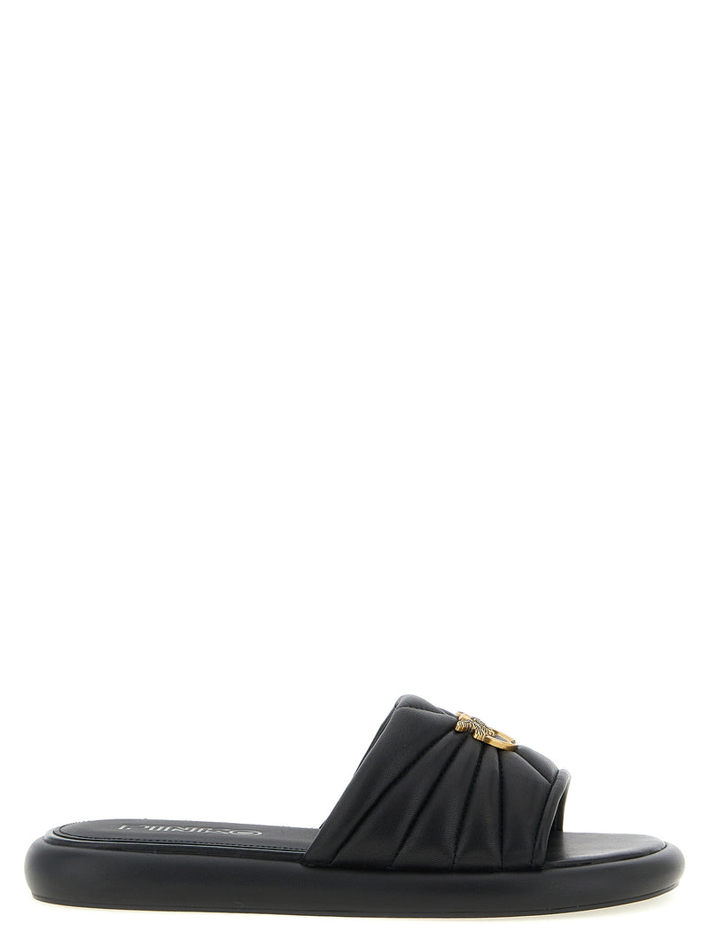 Mules PINKO en cuir d'agneau noir