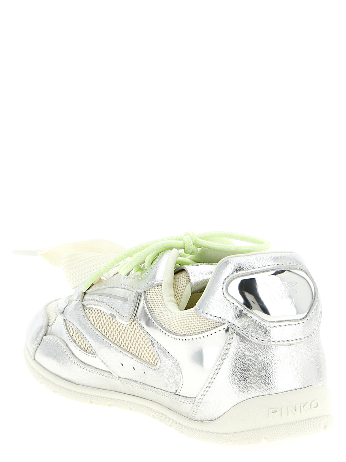 Baskets de sport PINKO en cuir argenté