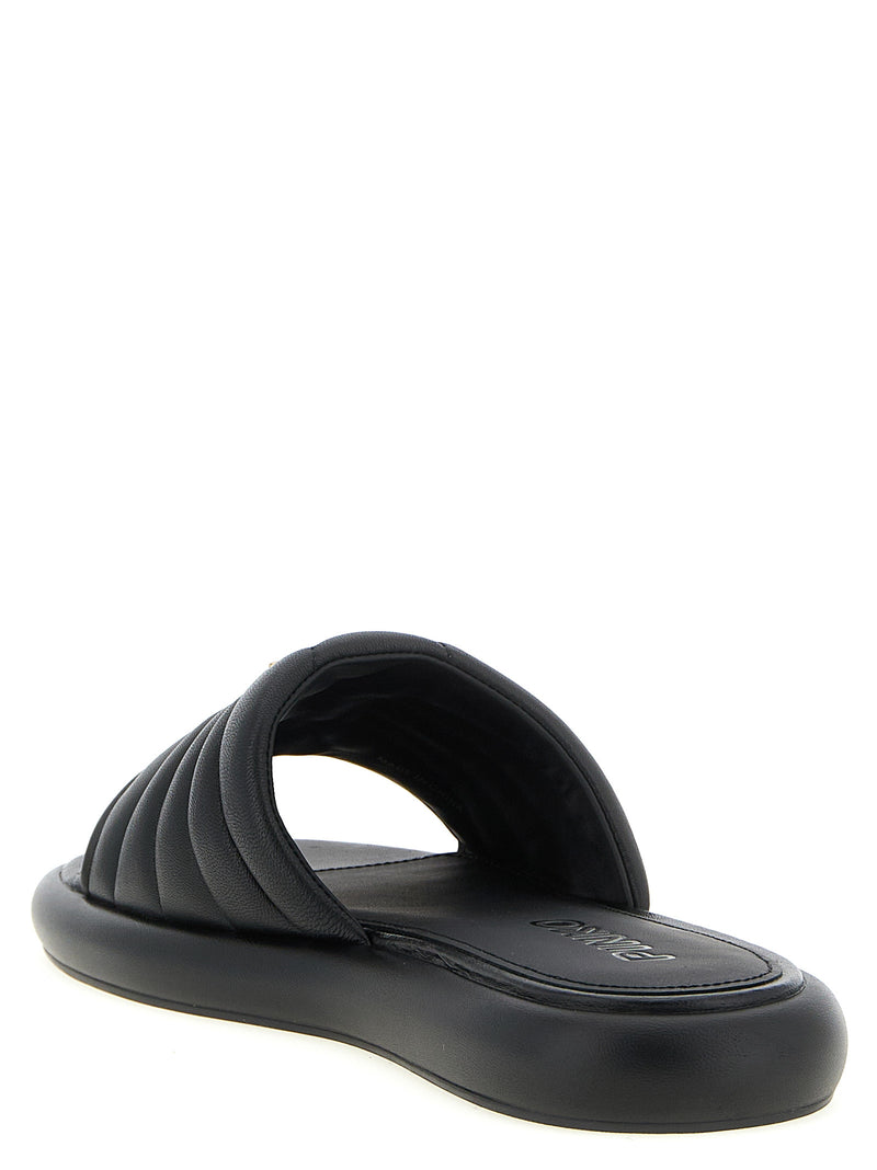 Mules PINKO en cuir d'agneau noir