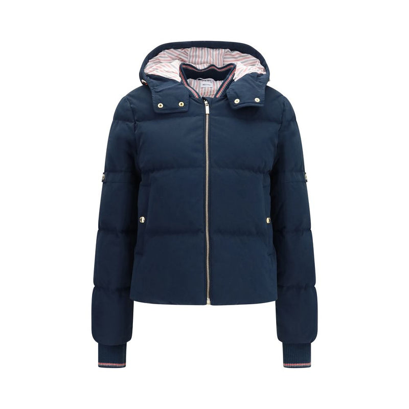 Thom Browne Blue Cotton Full-Length Jacket