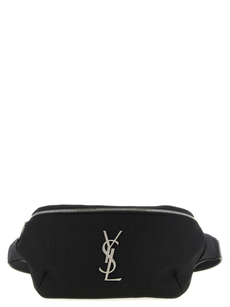 Sac bandoulière Saint Laurent en cuir d'agneau noir