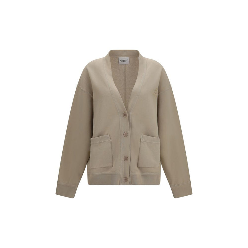 Isabel Marant Étoile Stephy V-neck Beige Cotton Cardigan