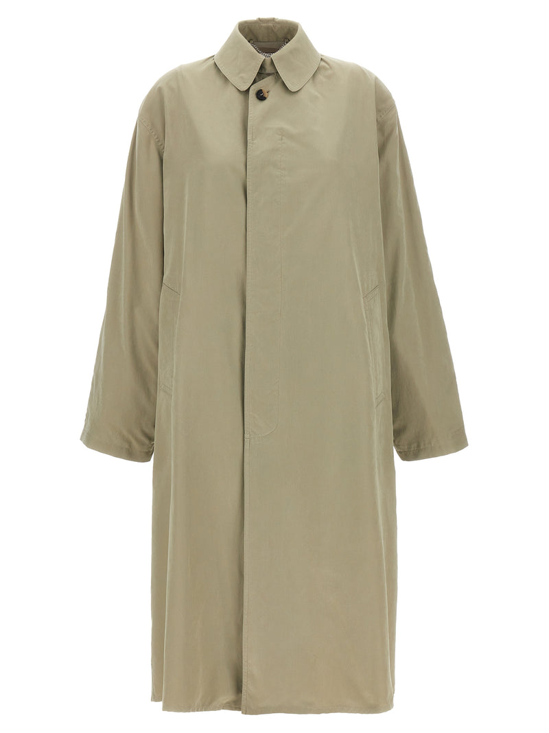 Maison Margiela Bicolor Polyester Trench Coat - Green