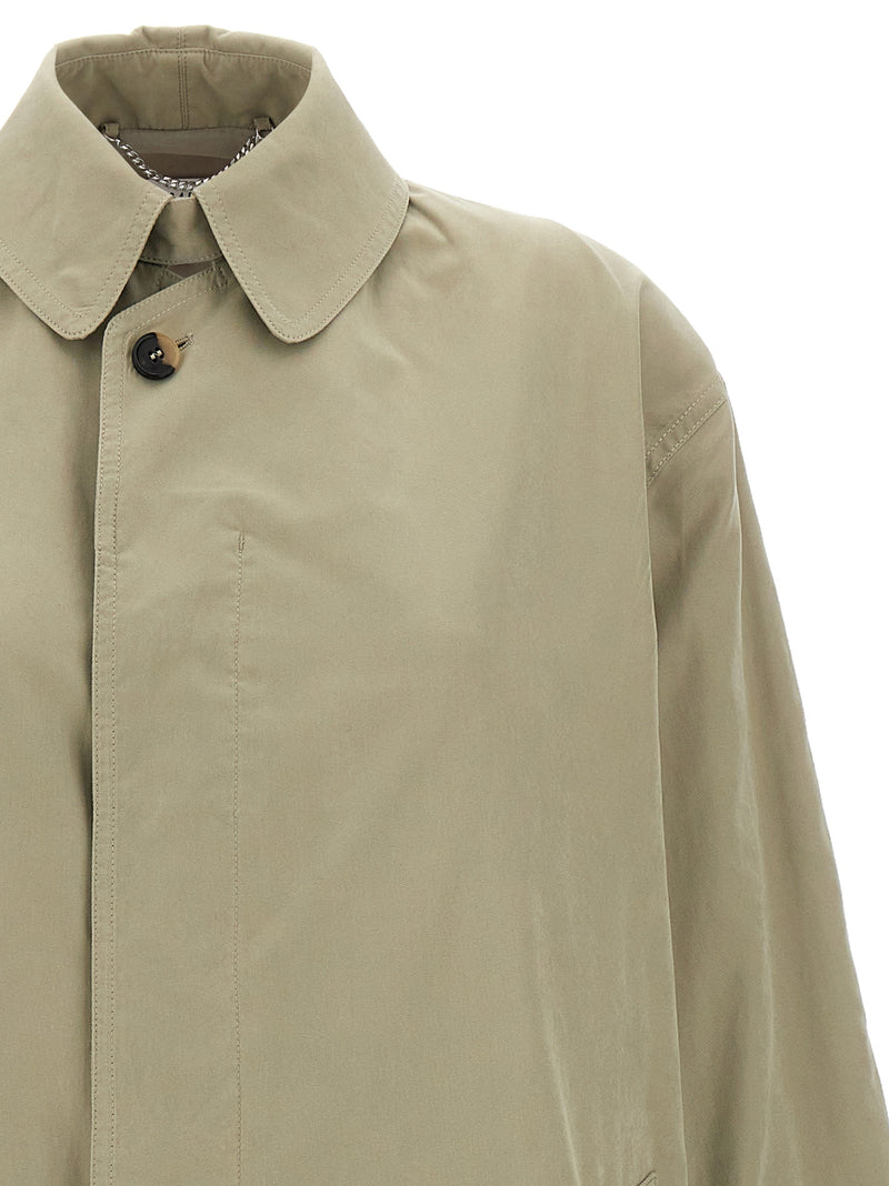 Maison Margiela Bicolor Polyester Trench Coat - Green