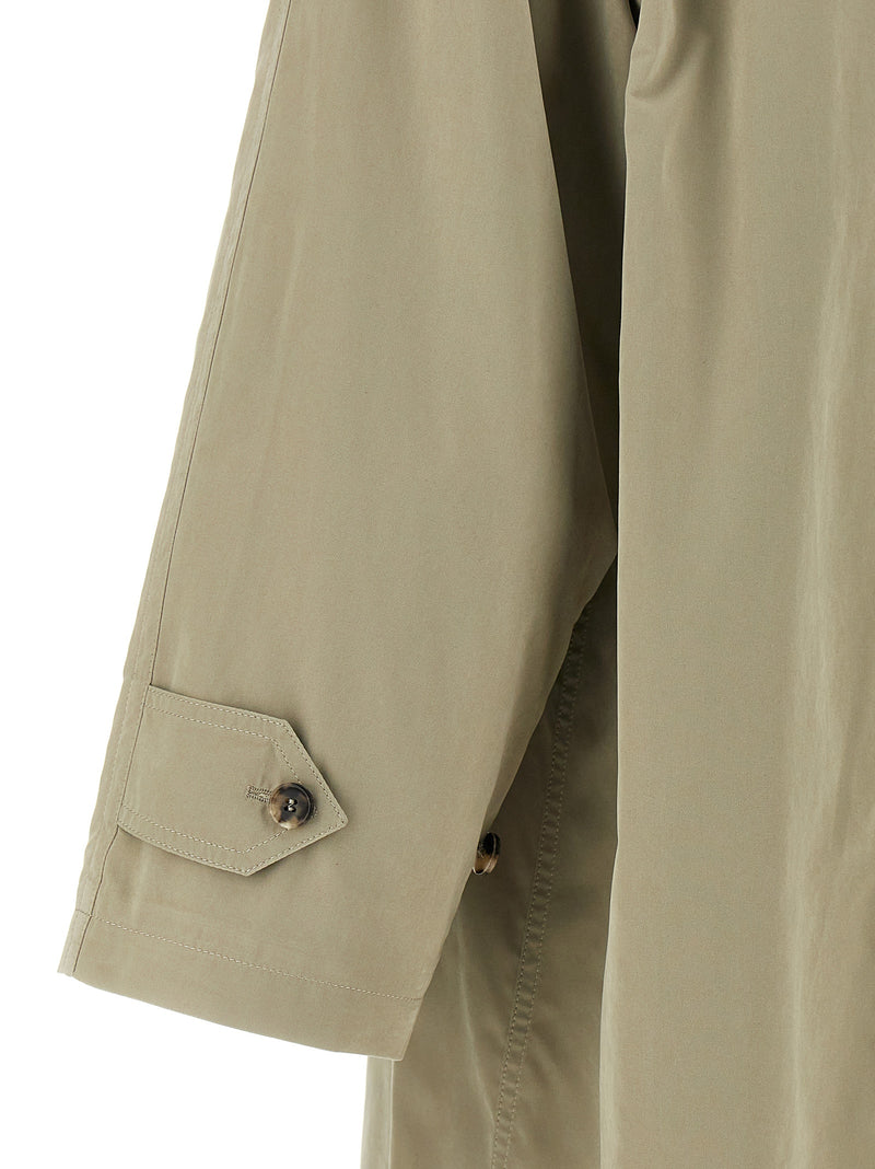 Maison Margiela Bicolor Polyester Trench Coat - Green