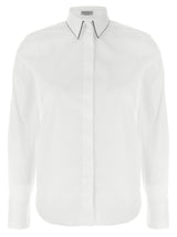 Brunello Cucinelli Blouse en Coton Blanc