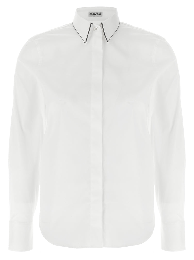 Brunello Cucinelli Blouse en Coton Blanc