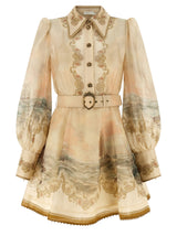 Zimmermann Beige Linen Short Dress - Rebellion Marine Collection