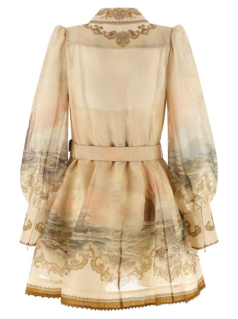Zimmermann Beige Linen Short Dress - Rebellion Marine Collection