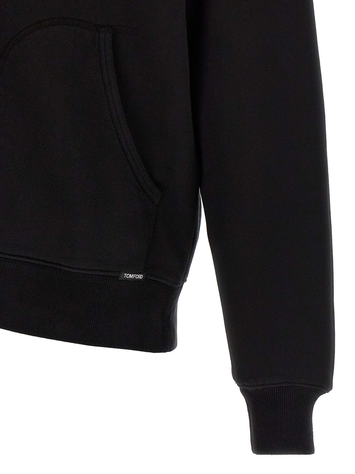 Sweat-shirt en coton noir Tom Ford
