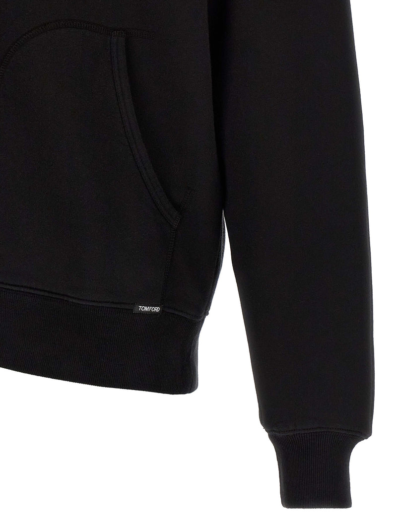 Sweat-shirt en coton noir Tom Ford