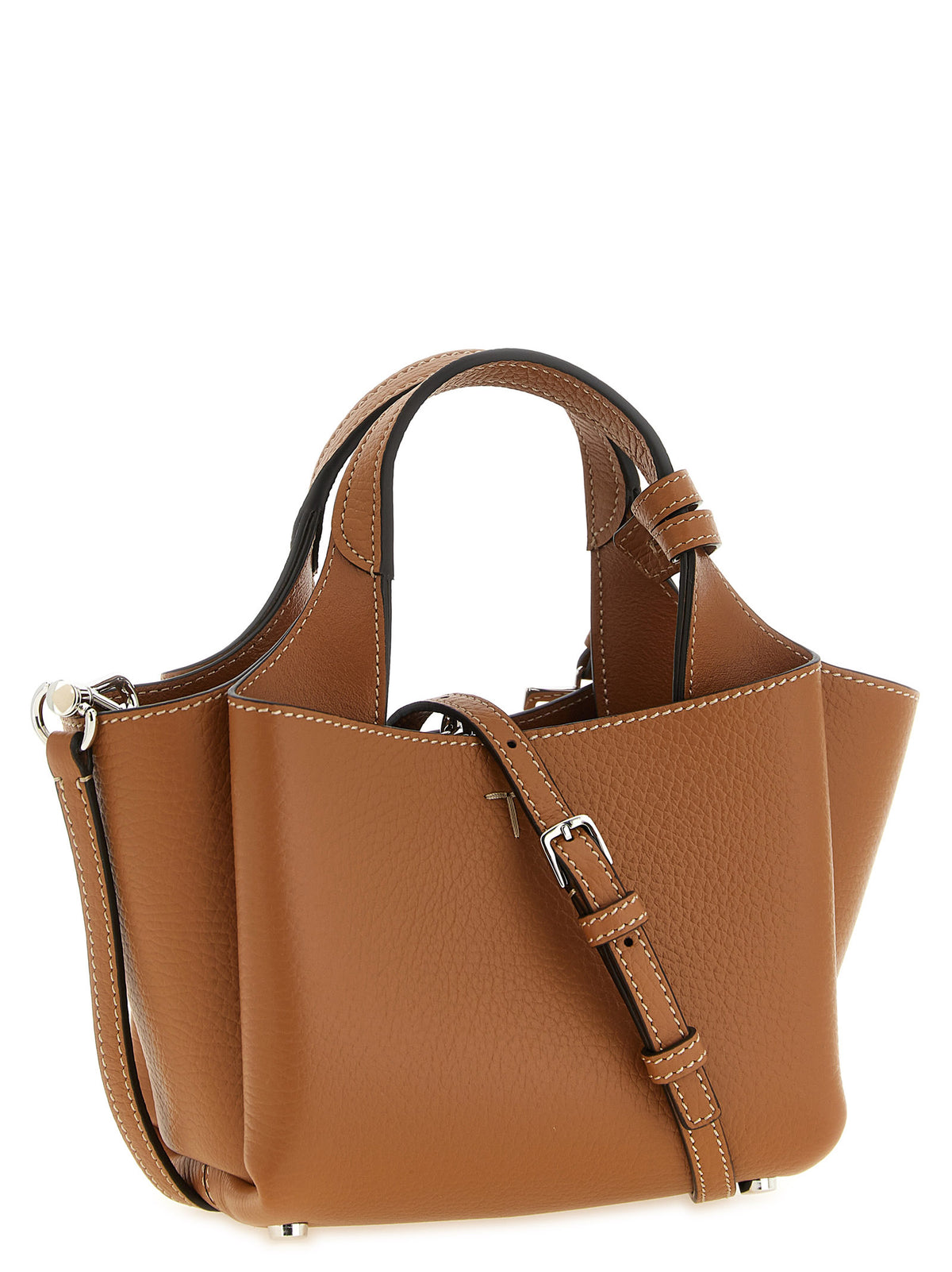Sac à main Tod's en cuir de veau marron