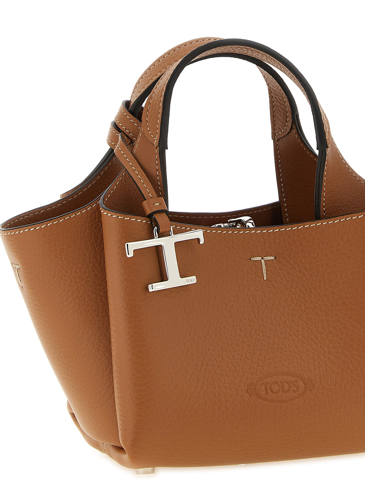 Sac à main Tod's en cuir de veau marron