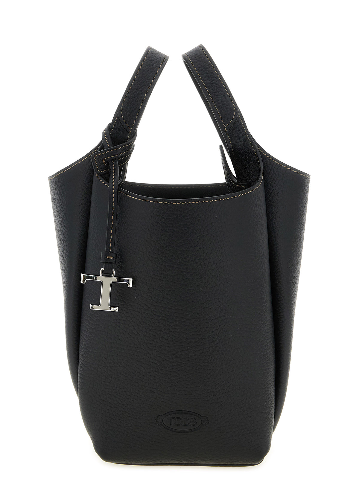 Sac à main Tod's en cuir de veau noir