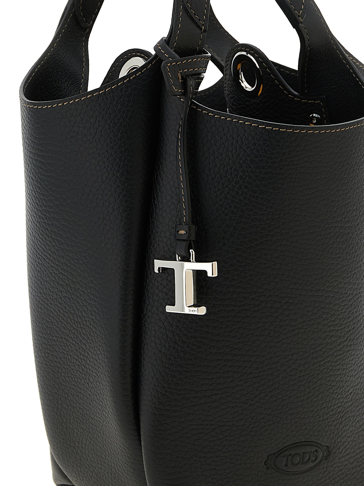 Sac à main Tod's en cuir de veau noir