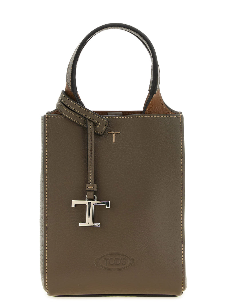 Sac à main Tod's en cuir de veau bicolore