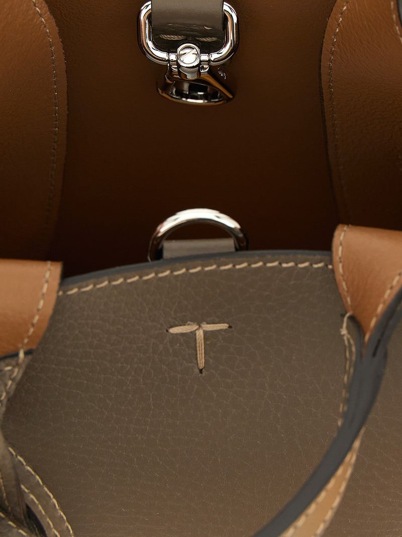 Sac à main Tod's en cuir de veau bicolore