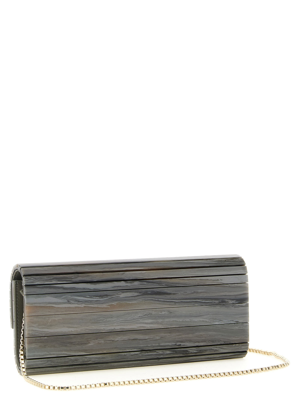 Pochette Jimmy Choo en polyester gris
