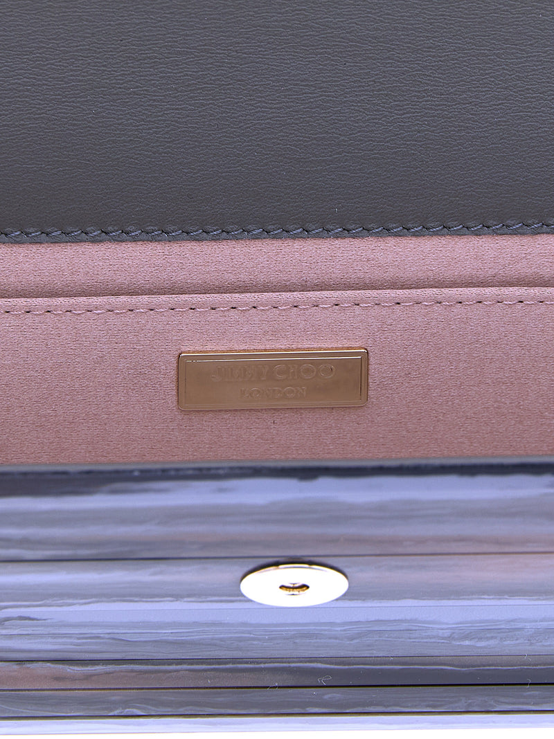 Pochette Jimmy Choo en polyester gris