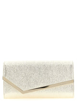 Pochette Jimmy Choo en cuir d'agneau doré