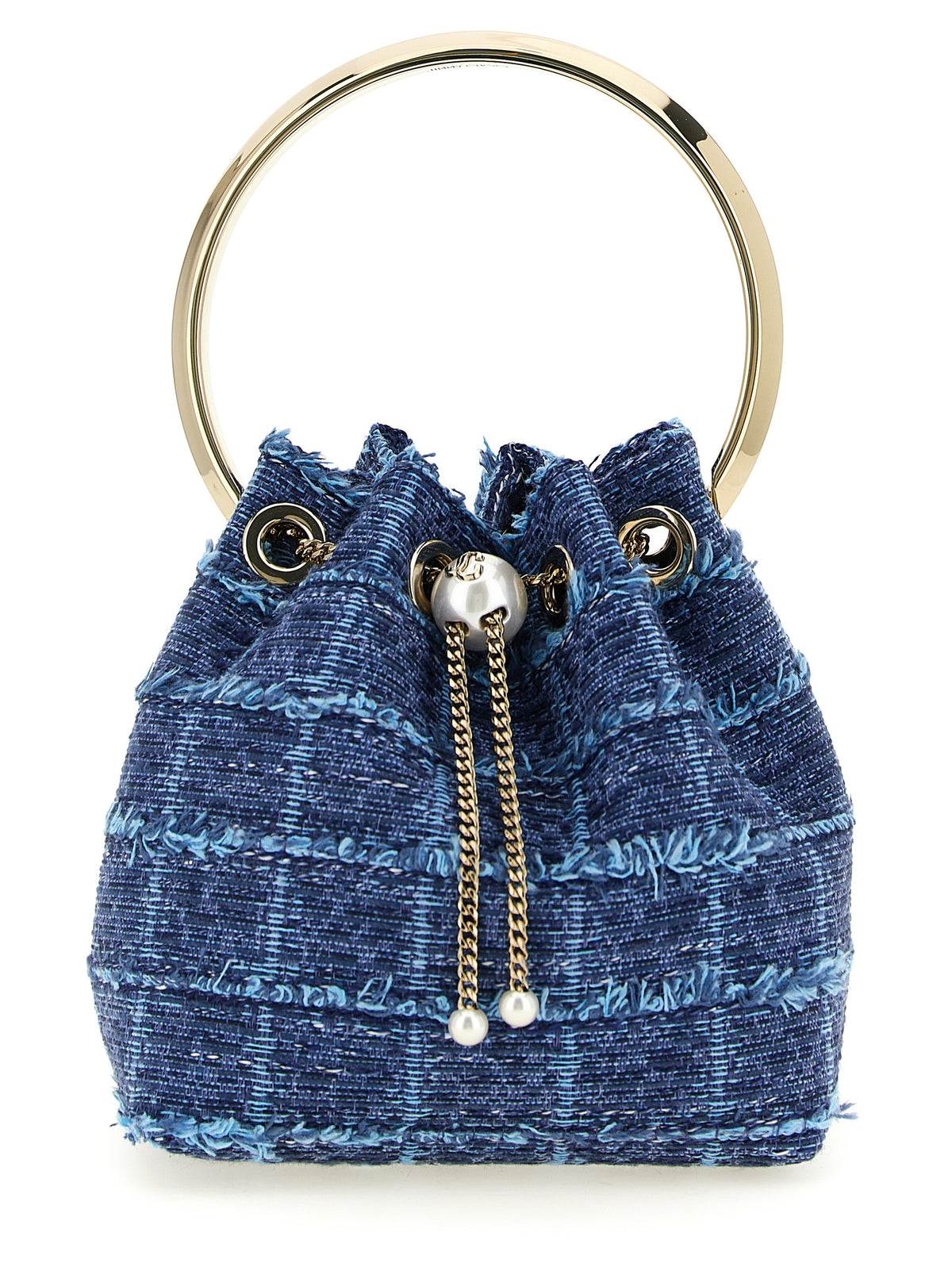 Sac à main en tissu bleu Jimmy Choo