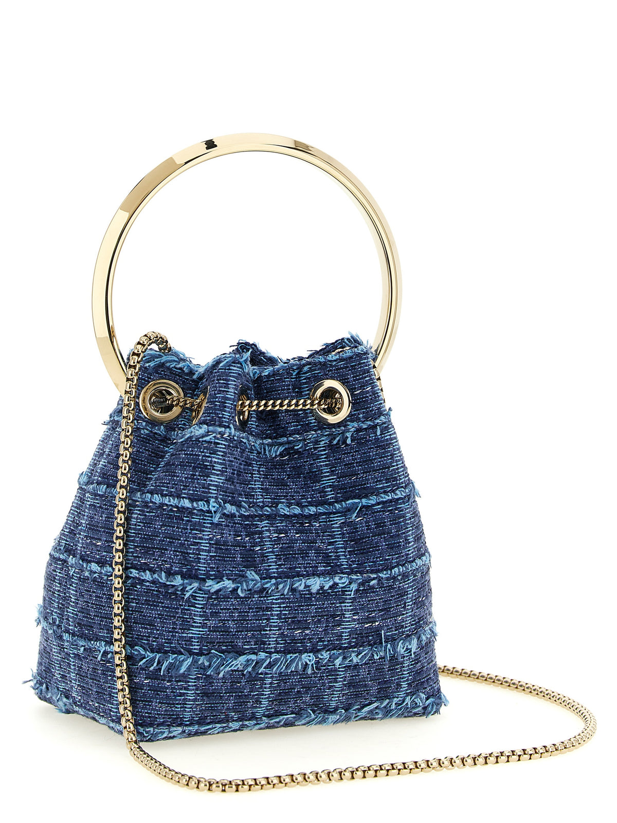 Sac à main en tissu bleu Jimmy Choo