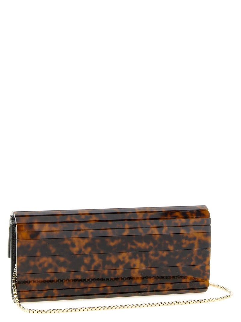 Pochette en polyester beige Jimmy Choo