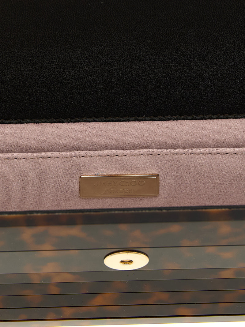 Pochette en polyester beige Jimmy Choo