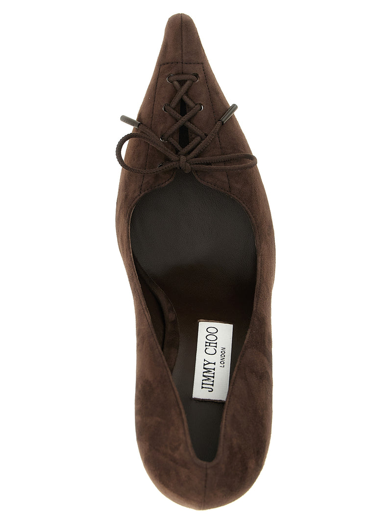 Escarpins à talons hauts en cuir marron de Jimmy Choo