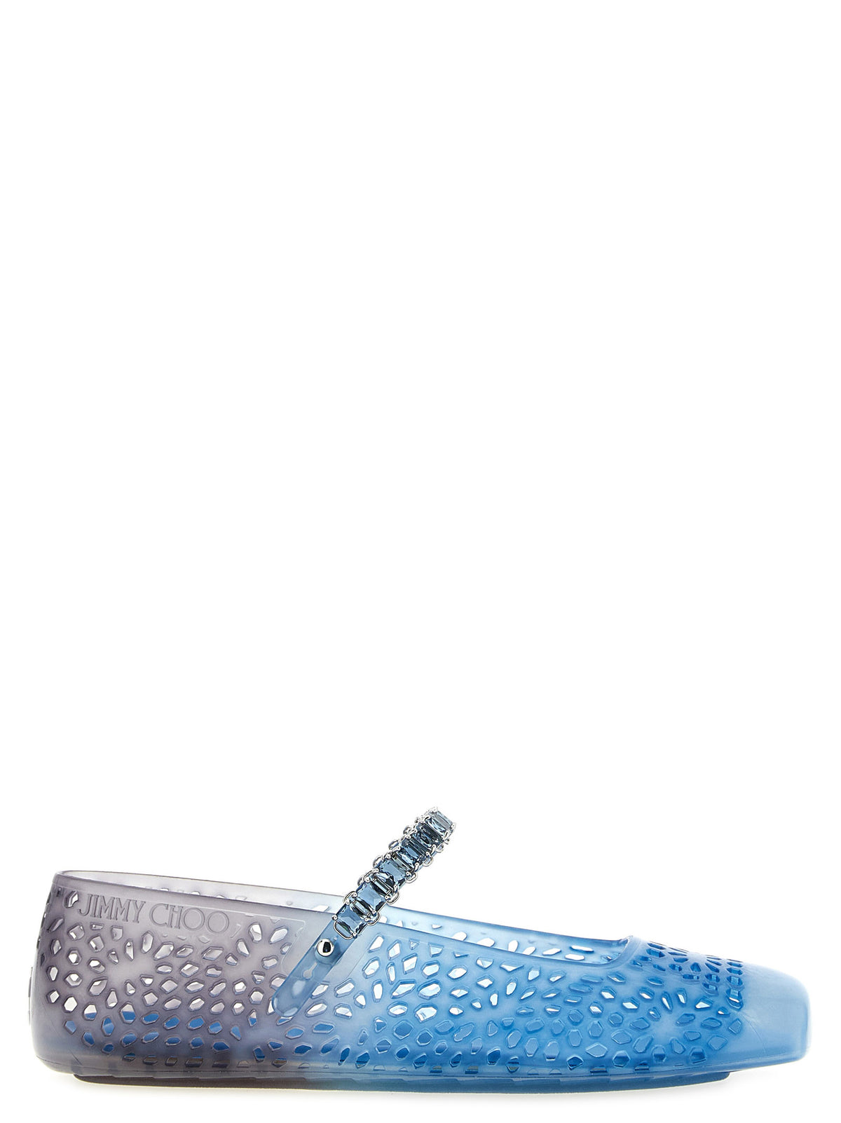 Ballerines bleues en plastique Jimmy Choo